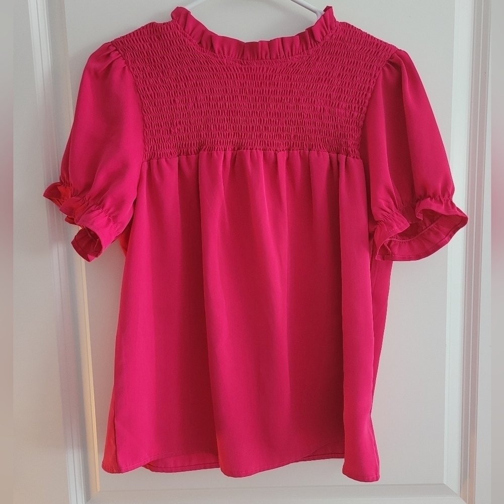 H&M Hot Pink Blouse Top